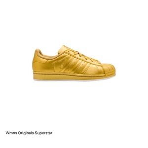 Adidas Original Superstar Metallic Gold Sneaker Shoes Women’s Size 11